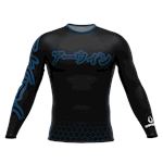 Erwin Rashguard Japan long sleeve - zwart/blauw