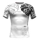 Erwin Rashguard Yakuza short sleeve - wit/zwart